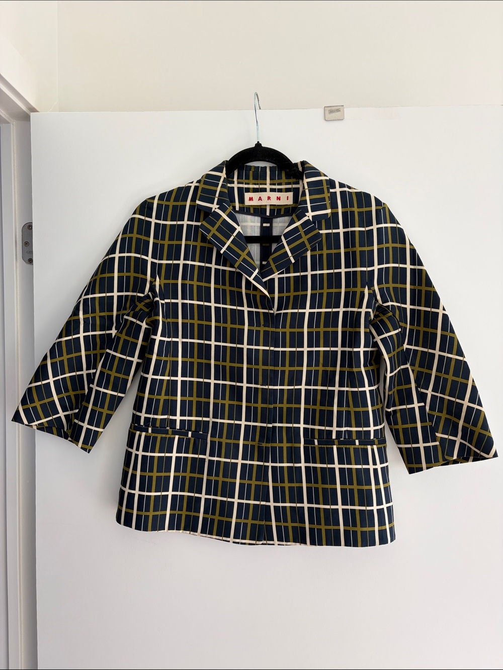 Marni Vintage Teal Stripe Jacket Size Size 38